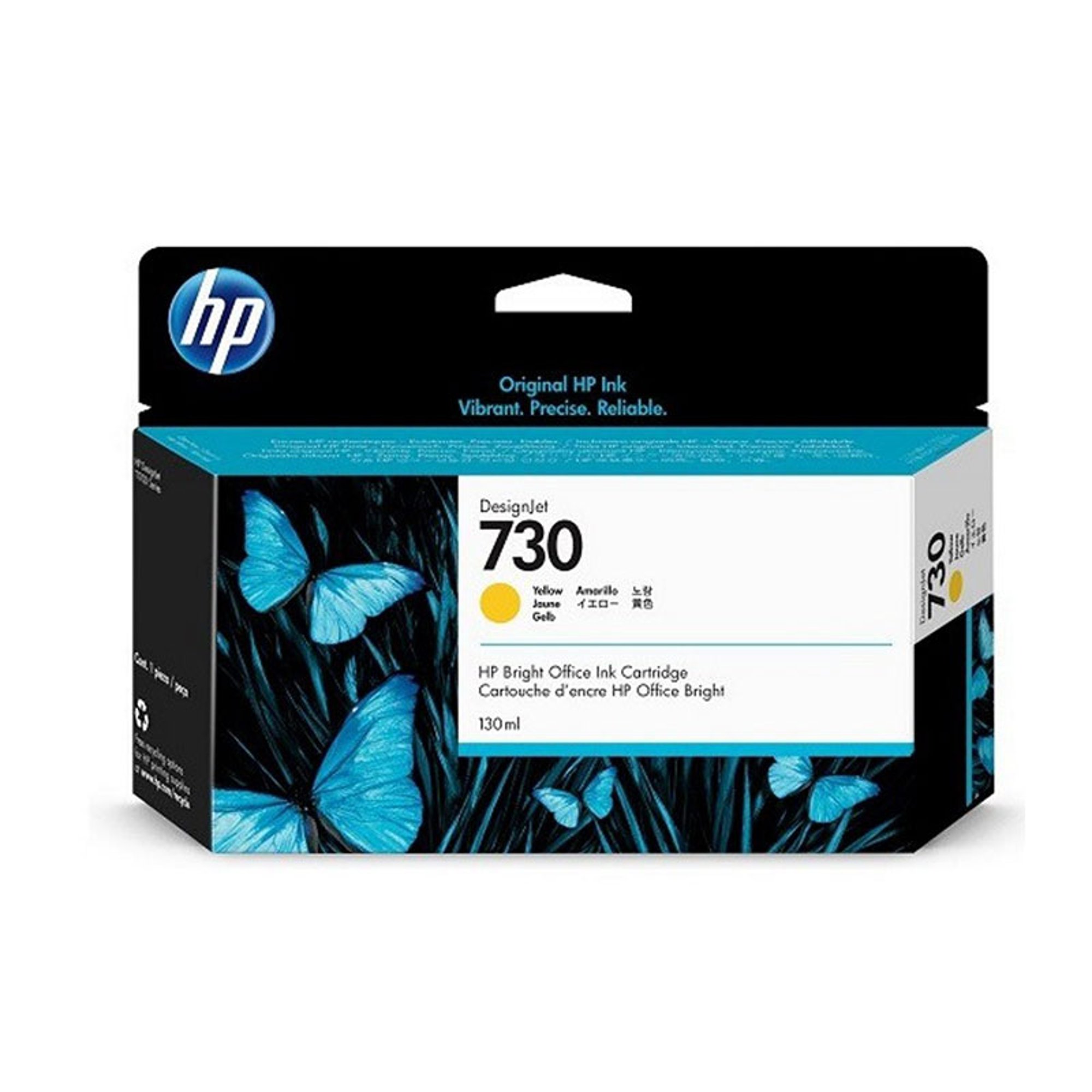 HP Патрон P2V64A, No730, 130 ml, Yellow