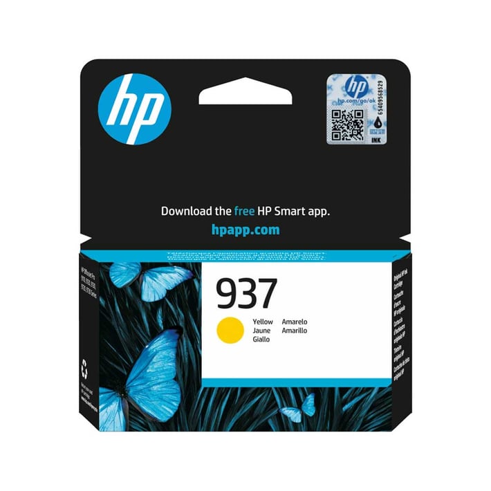 HP Патрон 4S6W4NE, No937, 800 страници/5%, Yellow