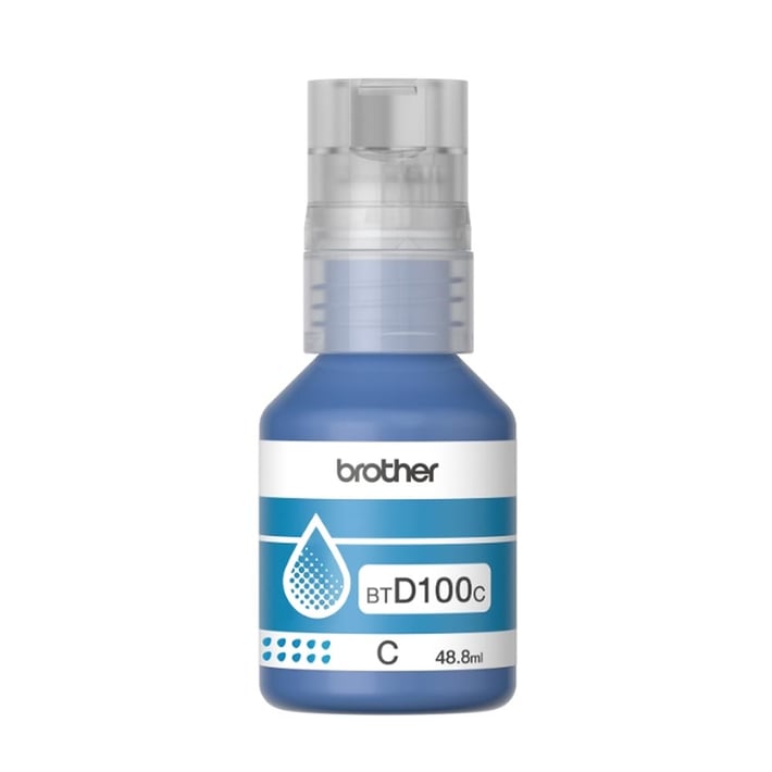 Brother Мастило BT-D100C, 5000 страници/5%, Cyan