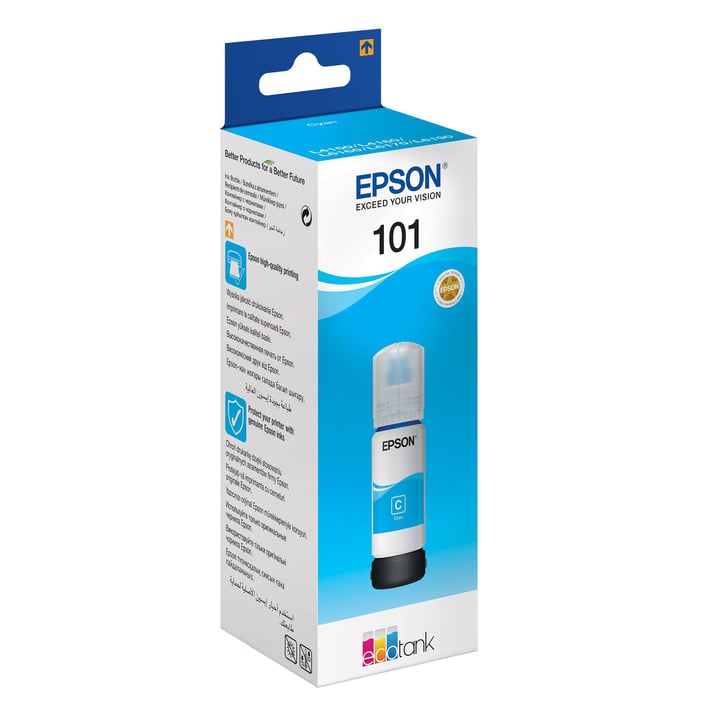 Epson Мастило 101, C13T03V24A, 6000 страници, Cyan