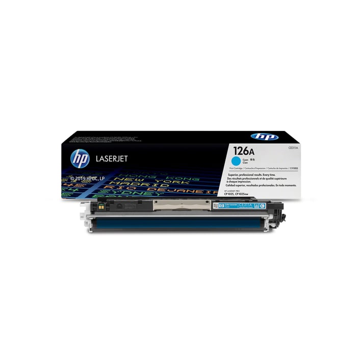 HP Тонер CP1025, 126A, 1000 страници/5%, Cyan