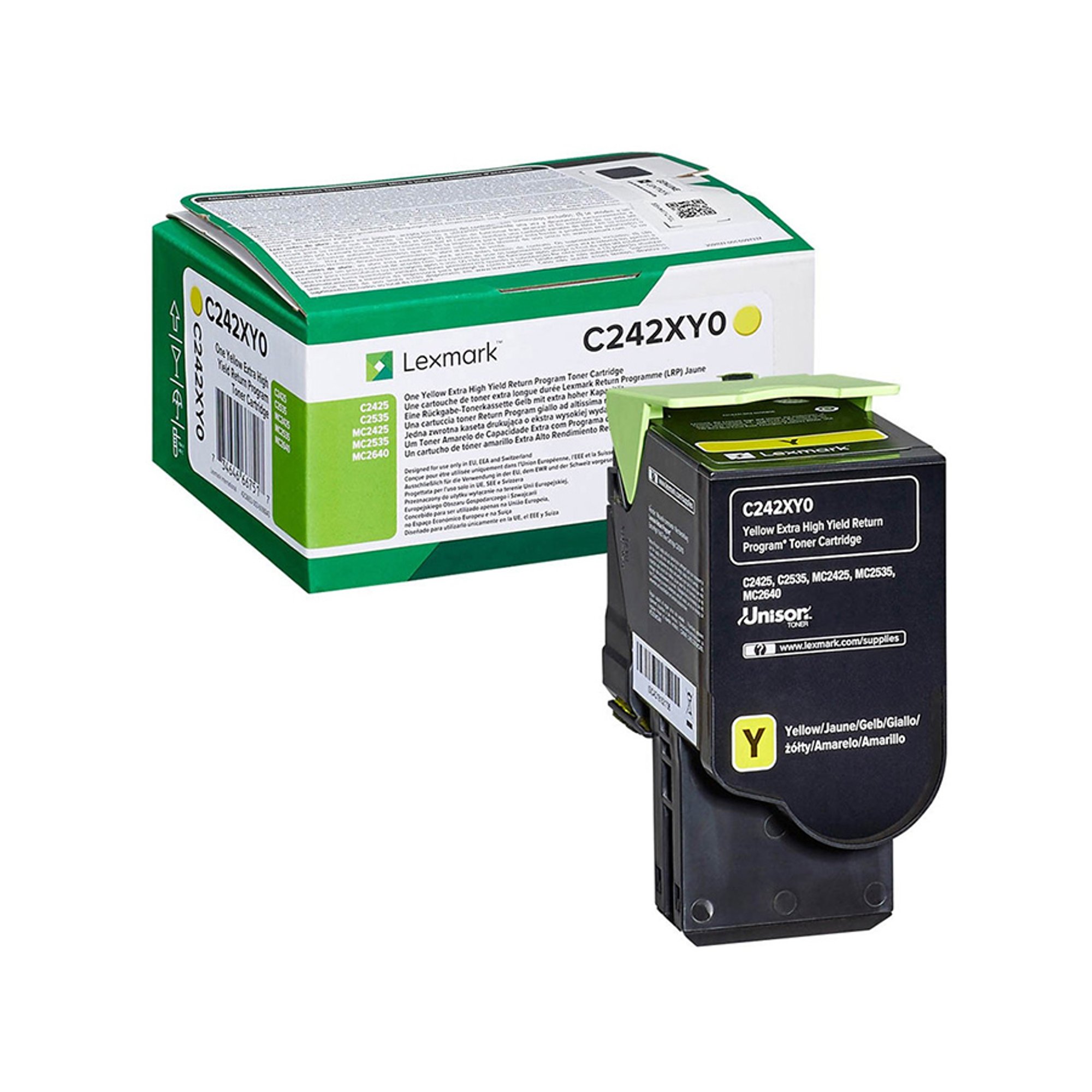 Lexmark Тонер C242XY0, C2325/C2425/C2535, 3500 страници/5%, Yellow