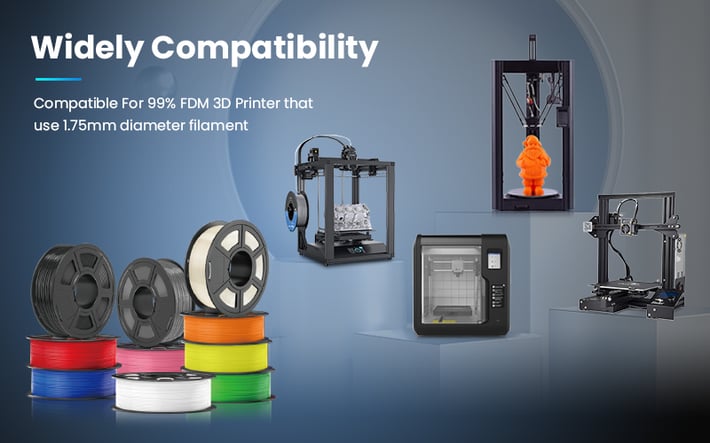 Консуматив за 3D принтер, PLA+, 1.75 mm, 1 kg, черен