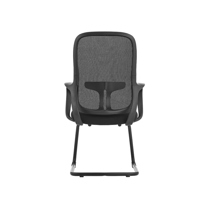 Посетителски стол RFG Mojito M, дамаска и меш, метална основа, до 120 kg, черен