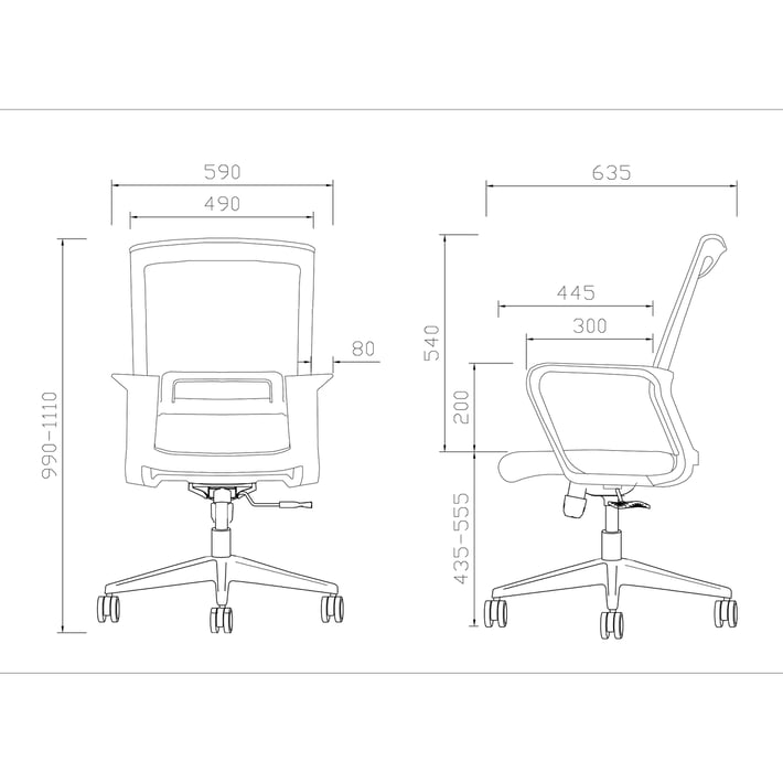 RFG Работен стол Smart W, дамаска и меш, тъмносива седалка, сива облегалка