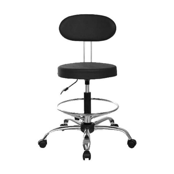 RFG Работен стол Twist H Chrome Ring, висок, черен