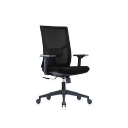RFG Ергономичен стол Snow Black W, черна седалка, черна облегалка