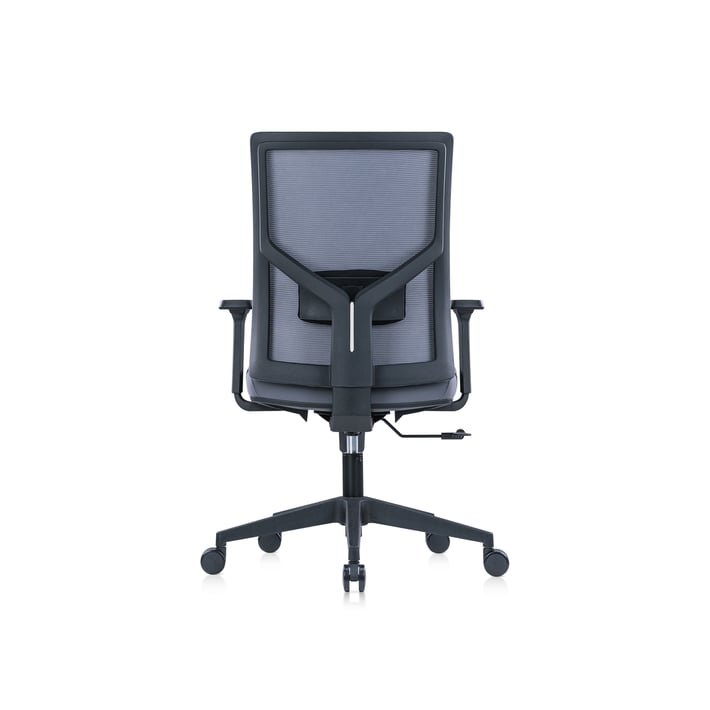 RFG Ергономичен стол Snow Black W, светлосива седалка, светлосива облегалка