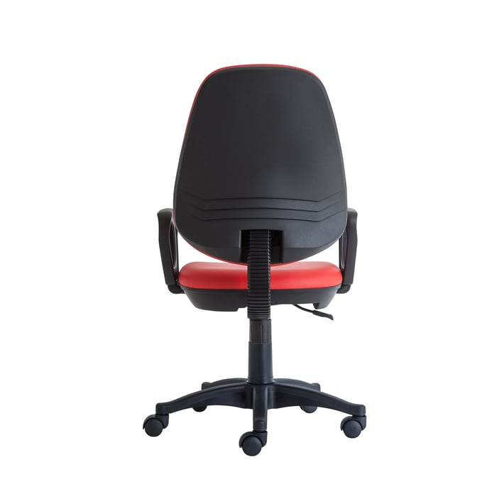 RFG Ергономичен стол Presto Black, екокожа, червен