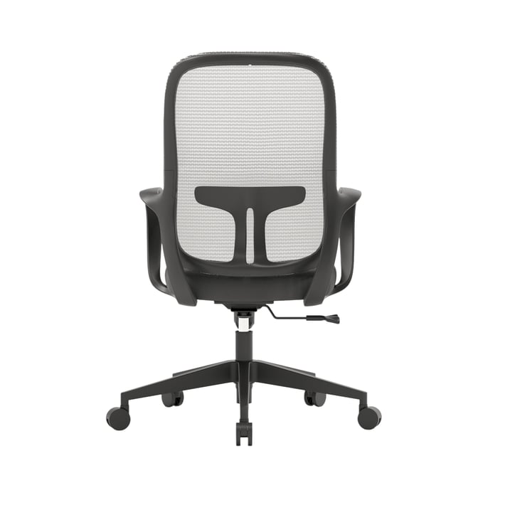 Работен стол RFG Mojito W, дамаска и меш, полиамидна основа, до 120 kg, сивa облегалка, черна седалка