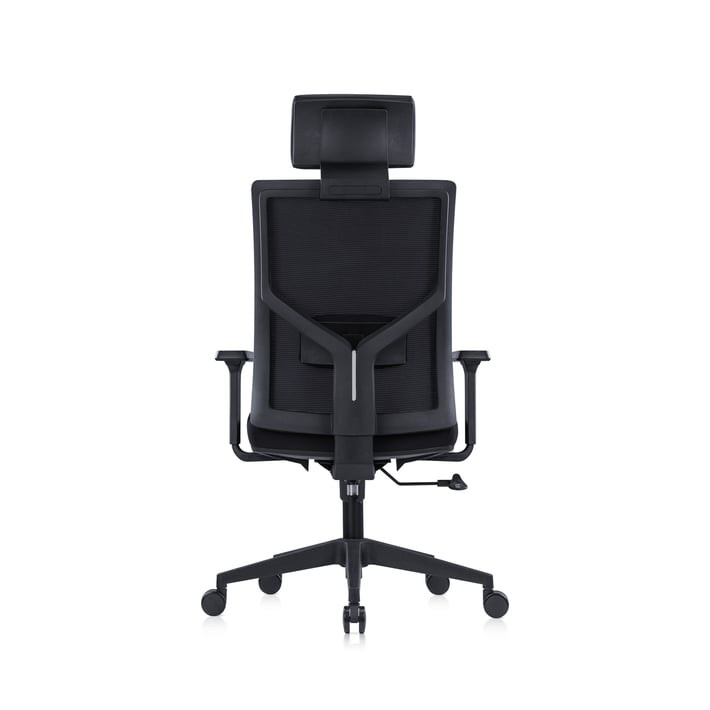RFG Ергономичен стол Snow Black HB, черна седалка, черна облегалка