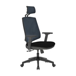 RFG Директорски стол Joy 64 HB, сива облегалка, черна седалка