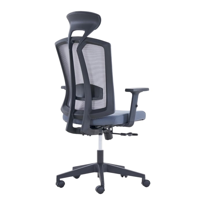 Ергономичен офис стол RFG Primo HB, дамаска и меш, до 130 kg, сив