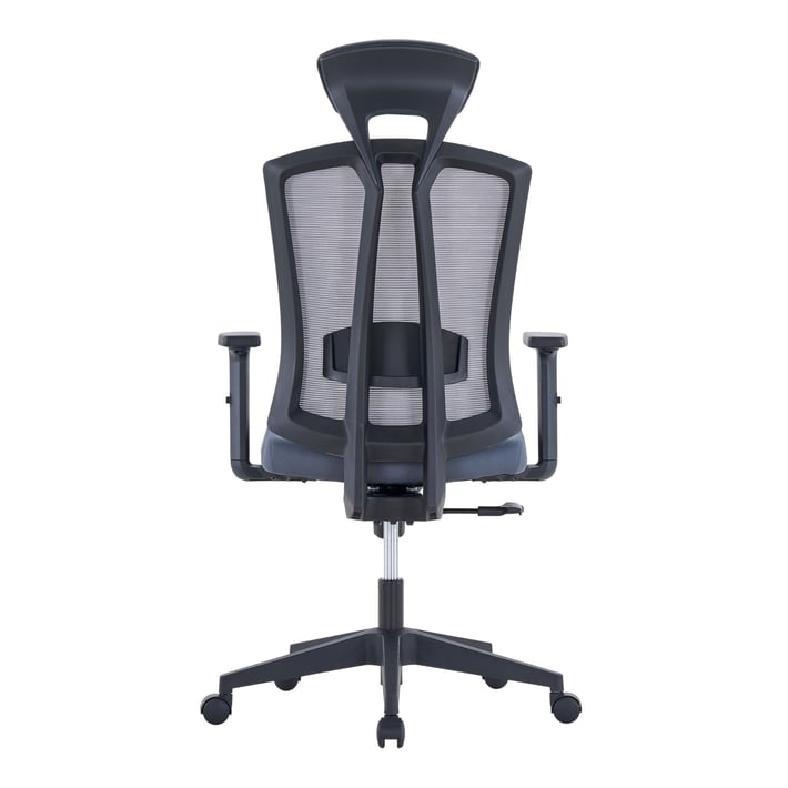 Ергономичен офис стол RFG Primo HB, дамаска и меш, до 130 kg, сив