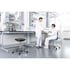 Bimos Лабораторен работен стол Labsit 9125, висок, черен и зелен