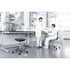 Bimos Лабораторен работен стол Labsit 9125, висок, черен и сив