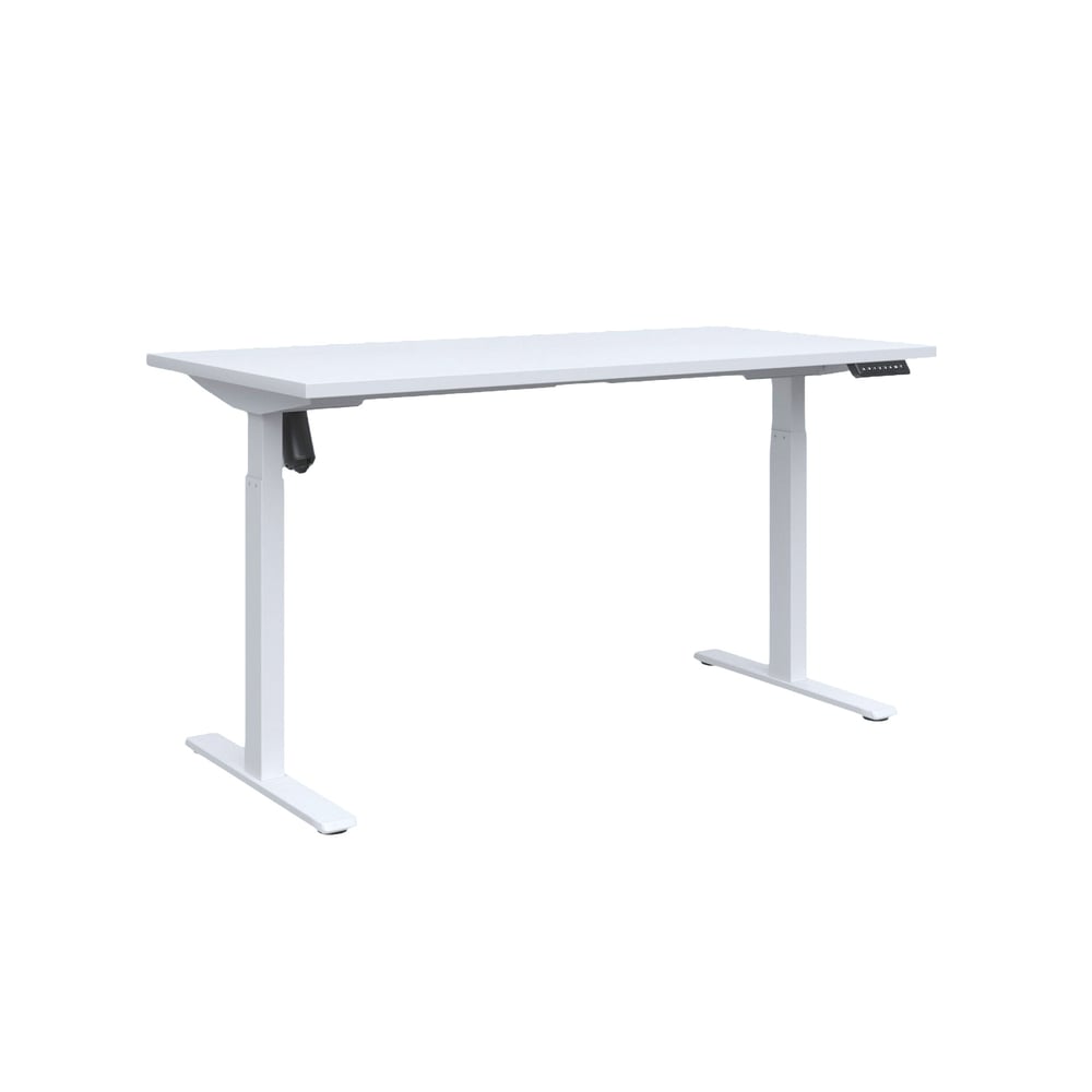Електрическо бюро RFG Light Pro, с регулируема височина, 1200 x 700 x 710-1190 mm, ПДЧ 25 mm, бял плот, бели метални крака