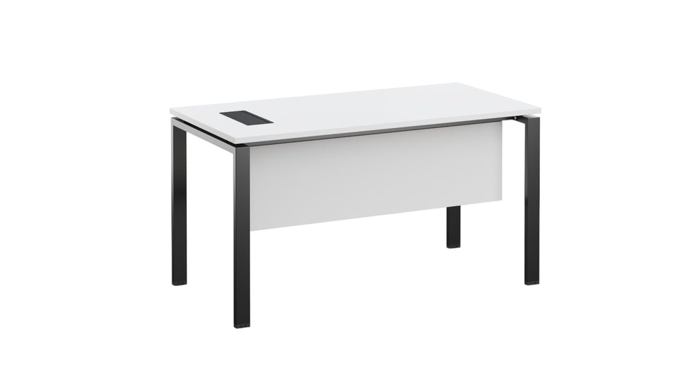 Бюро RFG Monaco, 1400 х 700 х 750 mm, ПДЧ 25 mm, бял плот, черни метални крака