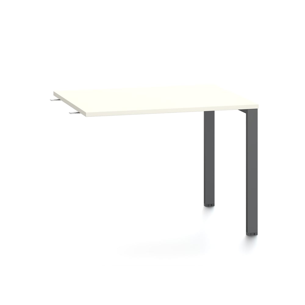 Помощен плот RFG Monaco, 1000 x 800 x 750 mm, ПДЧ 25 mm, бял плот, черен метал