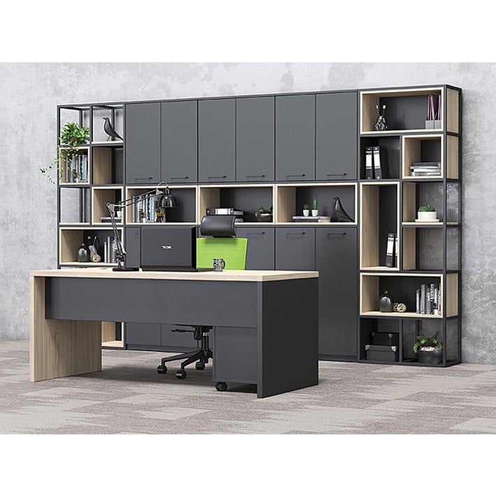 RFG Стелаж Boxi S, метален, 72 х 37 х 212 cm, черен