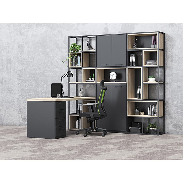 RFG Стелаж Boxi S, метален, 72 х 37 х 212 cm, черен