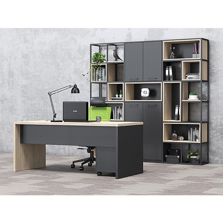 RFG Стелаж Boxi S, метален, 72 х 37 х 212 cm, черен