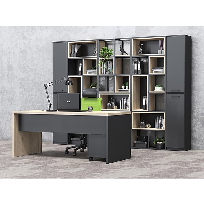 RFG Стелаж Boxi S, метален, 72 х 37 х 212 cm, черен