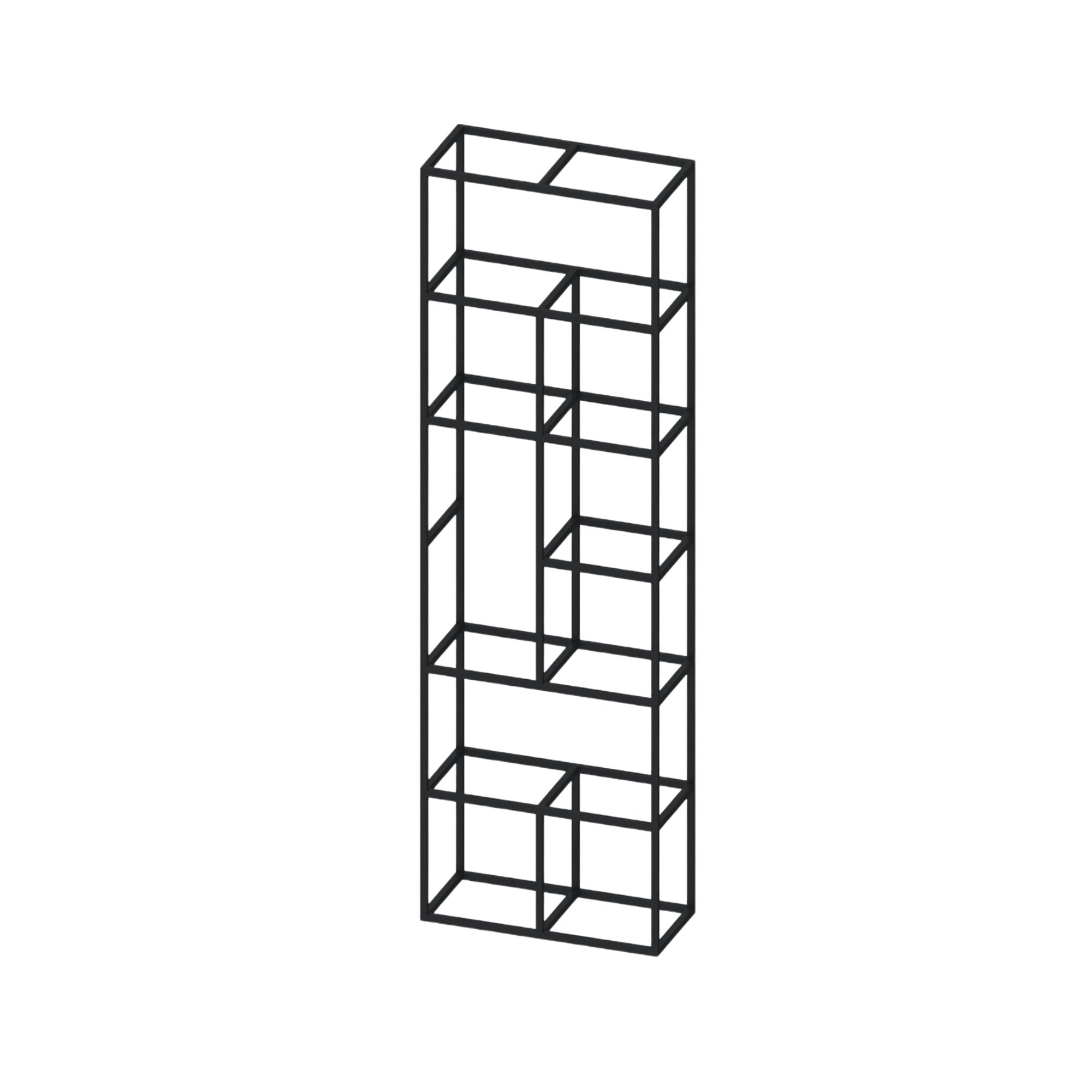 RFG Стелаж Boxi M, метален, 720 х 370 х 2120 mm, черен