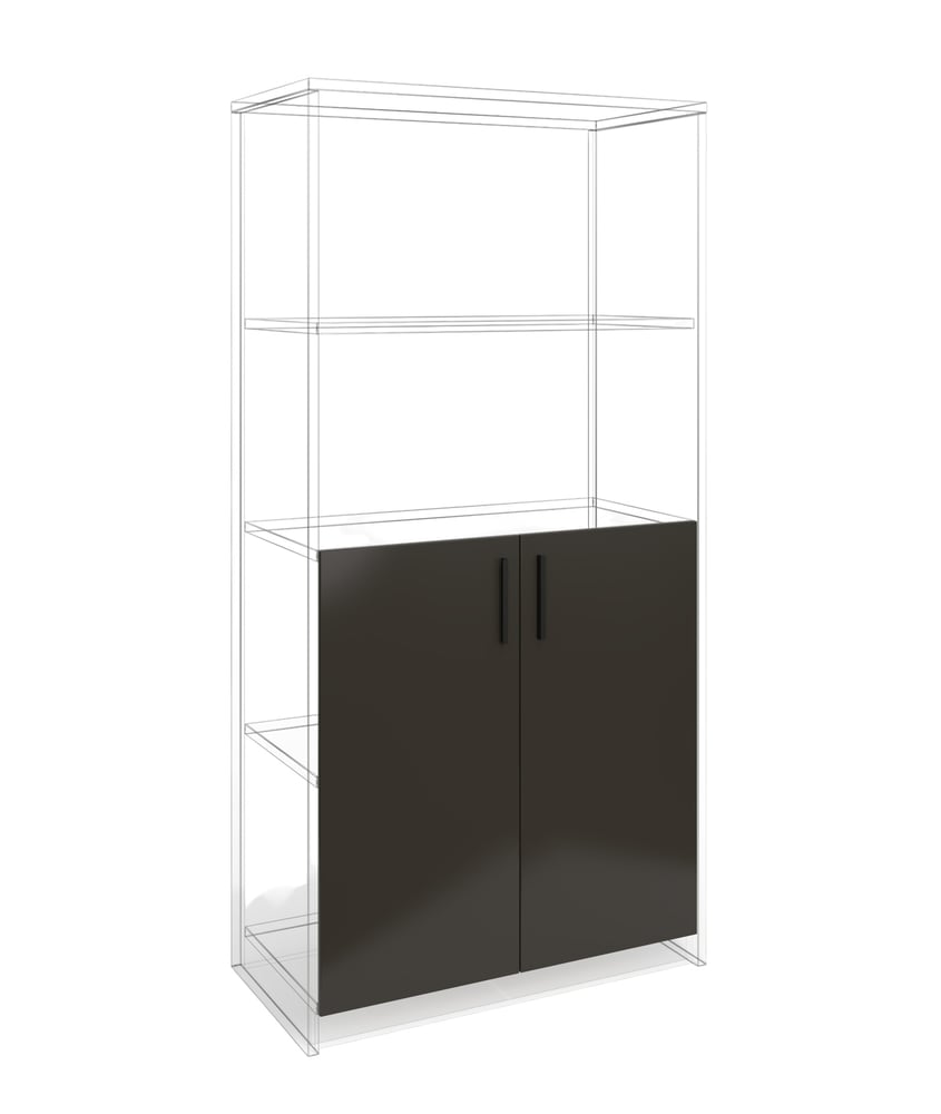 Врата RFG RV3 Chicago S5, 380 х 18 х 760 mm, ПДЧ 18 mm, 2 броя в комплект, сива