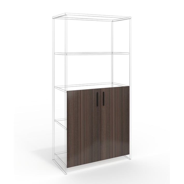 Врата RFG RV3 Lisabon, 380 х 18 х 760 mm, ПДЧ 18 mm, 2 броя в комплект, тъмен дъб