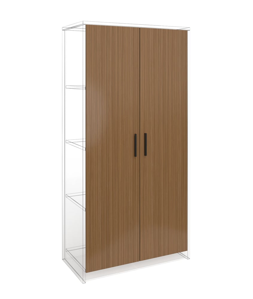 Врата RFG RV2 Parma, 380 х 18 х 1540 mm, ПДЧ 18 mm, 2 броя в комплект, орех