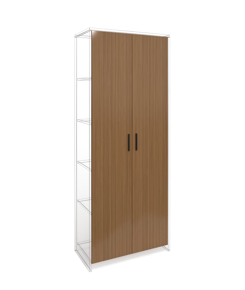 Врата RFG RV1 Parma, 380 х 18 х 1920 mm, ПДЧ 18 mm, 2 броя в комплект, орех