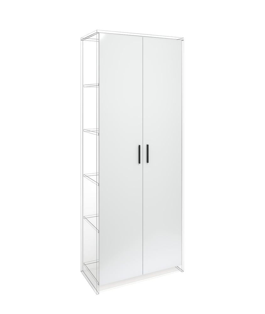 Врата RFG RV1 Monaco, 380 х 18 х 1920 mm, ПДЧ 18 mm, 2 броя в комплект, бяла