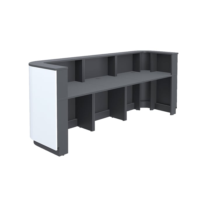 Извит модул за рецепция RFG Point, ляв, 100 х 80 х 112.50 cm, ПДЧ