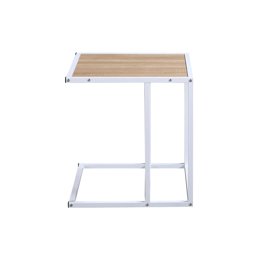 RFG Ниска маса Lake, 500 х 500 х 540 mm, квадратен плот, ПДЧ 15 mm, бял, бели метални крака