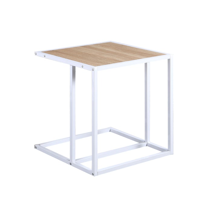 RFG Ниска маса Lake, 500 х 500 х 540 mm, квадратен плот, ПДЧ 15 mm, бял, бели метални крака