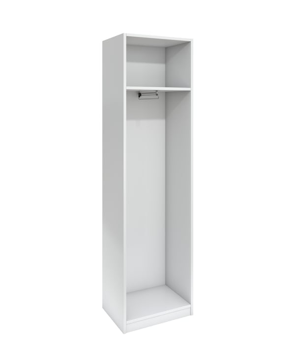 Гардероб RFG Monaco, единичен, 550 х 400 х 2000 mm, ПДЧ 18 mm, бял