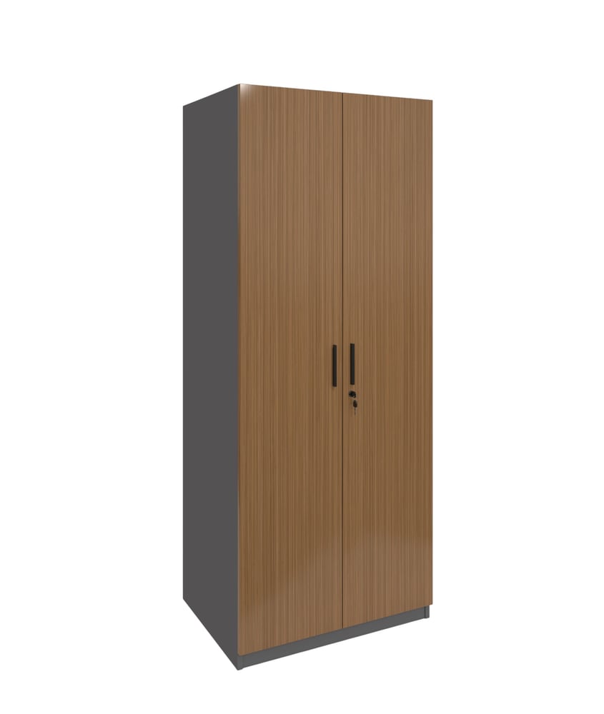 Гардероб RFG Parma, двоен, 800 х 550 х 2000 mm, ПДЧ 18 mm, орех и тъмносиво