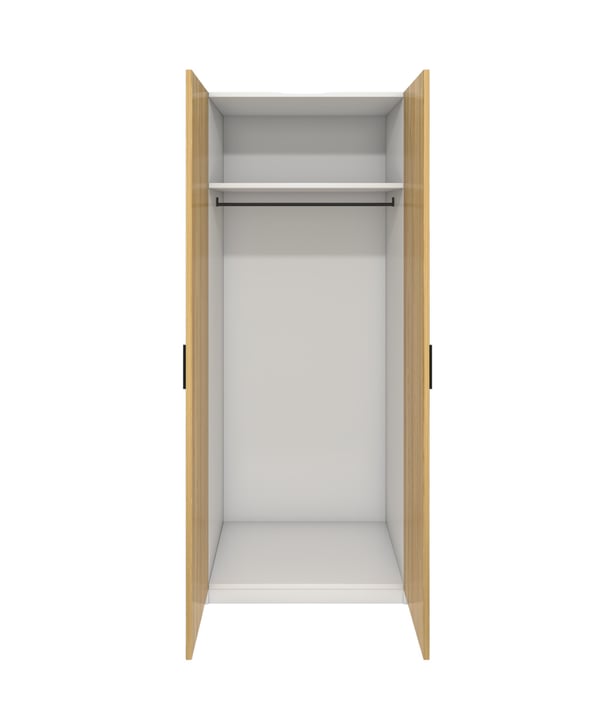 Гардероб RFG Monaco, двоен, 800 х 550 х 2000 mm, ПДЧ 18 mm, бряст и бяло