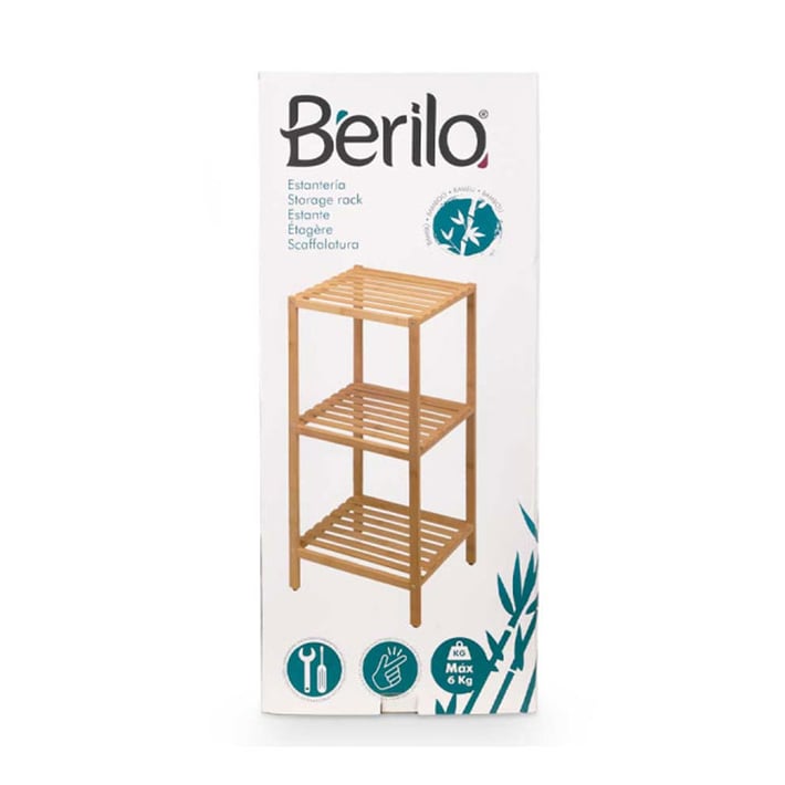 Етажерка Berilo, на 3 нива, бамбук
