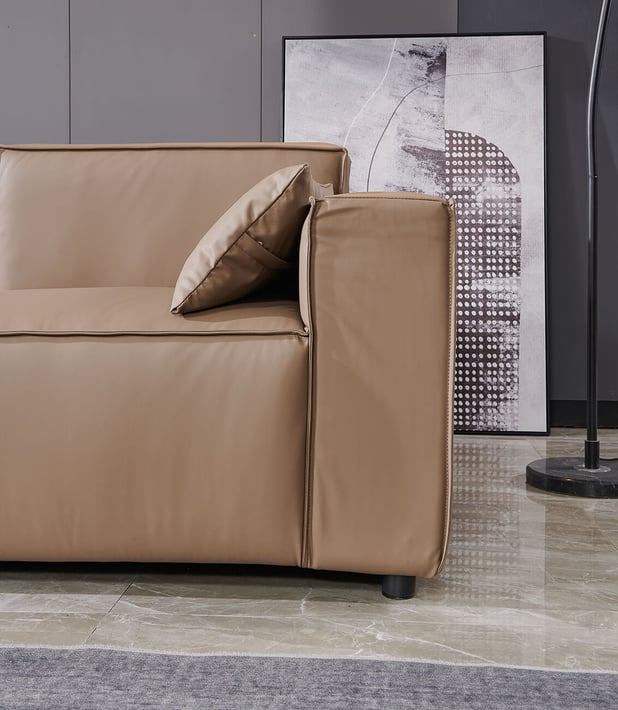 Табуретка RFG Kiano, квадратна, екокожа, 750 х 880 х 420 mm, кафява