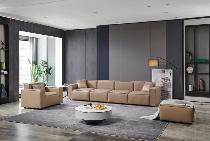 Табуретка RFG Kiano, квадратна, екокожа, 750 х 880 х 420 mm, кафява