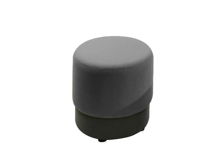 Табуретка RFG Zara, кръгла, дамаска, 450 х 450 х 450 mm, сива