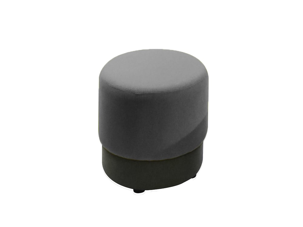 Табуретка RFG Zara, кръгла, дамаска, 450 х 450 х 450 mm, сива