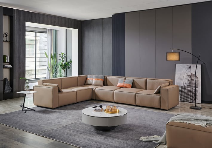 Модул RFG Kiano ляв, екокожа 950 х 880 х 740 mm, кафяв