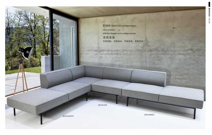 Прав модул RFG Klark, текстил, 800 х 800 х 720 mm, сив