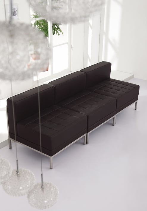 Ъглов модул RFG Neo, екокожа, 720 х 720 х 700 mm, черен ляв