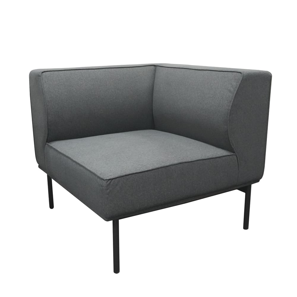 Модул RFG Klark, ъглов, текстил, 800 х 800 х 720 mm, сив