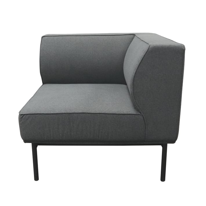 Модул RFG Klark, ъглов, текстил, 800 х 800 х 720 mm, сив