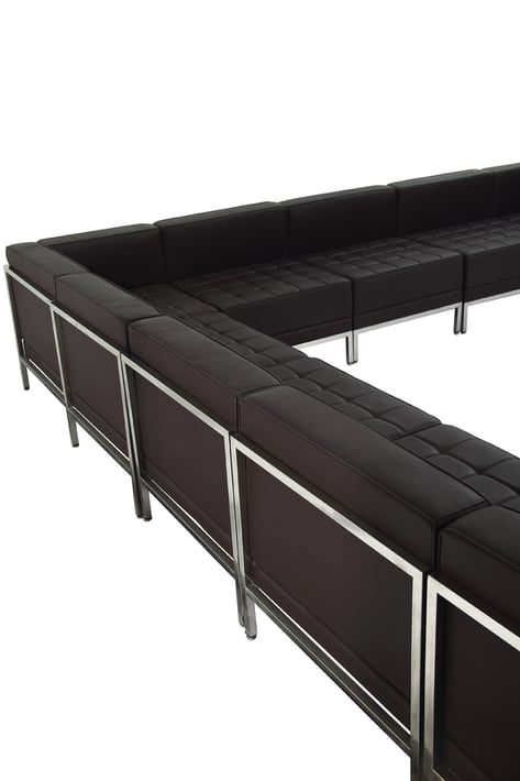 Диван RFG Neo, триместен, екокожа, метална основа, 2010 х 720 х 700 mm, черен